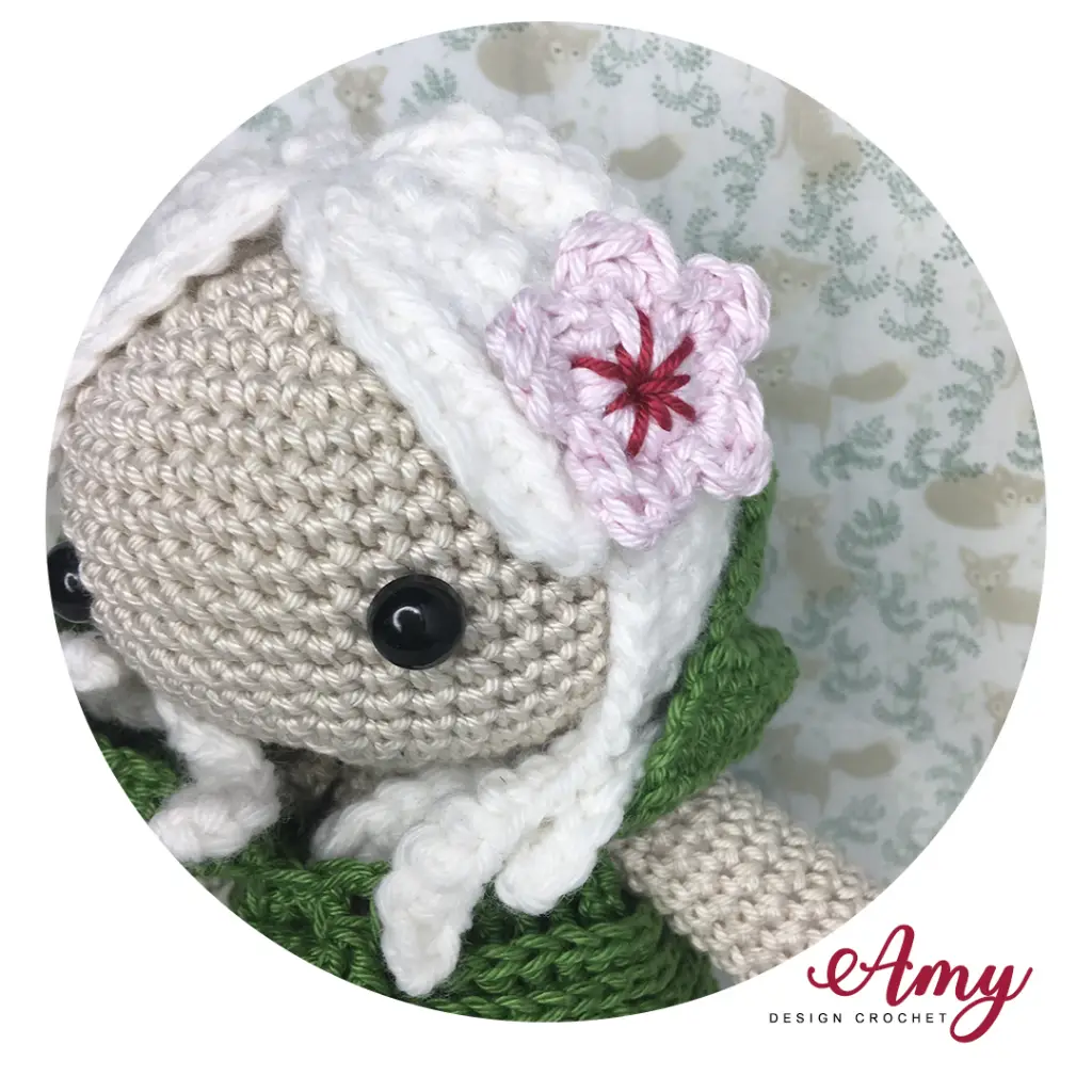 Fleur de cerisier au crochet - Amy Design Crochet