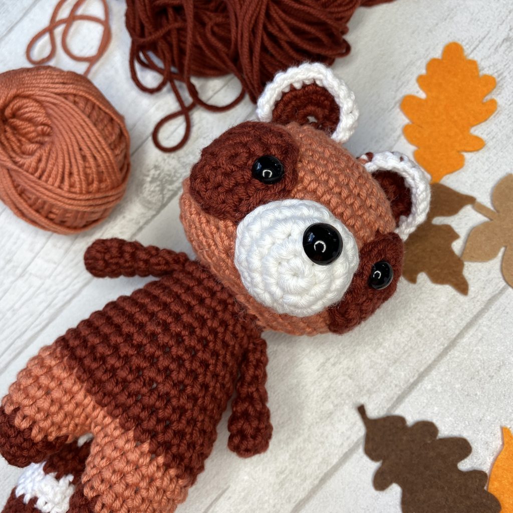 N.LANSHAN Animal Diy Kit Crochet Debutant Complet Panda Roux De Plage