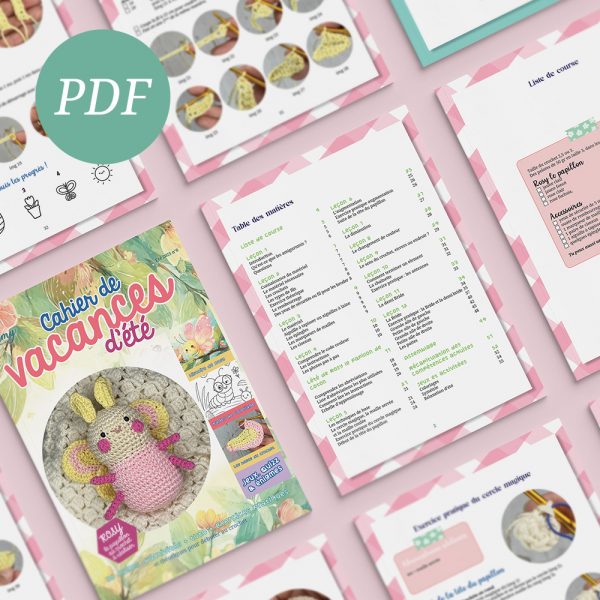 Cahier de Vacances d'été au Crochet - Rosy le papillon PDF N°9