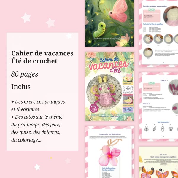 Cahier de Vacances d'été au Crochet - Rosy le papillon PDF N°9