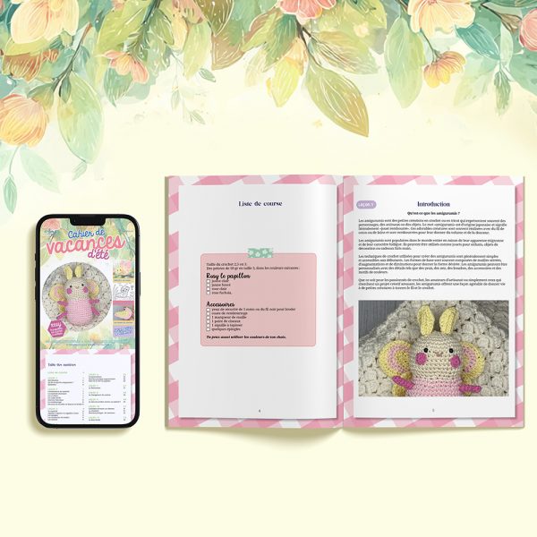 Cahier de Vacances d'été au Crochet - Rosy le papillon N°9 version papier